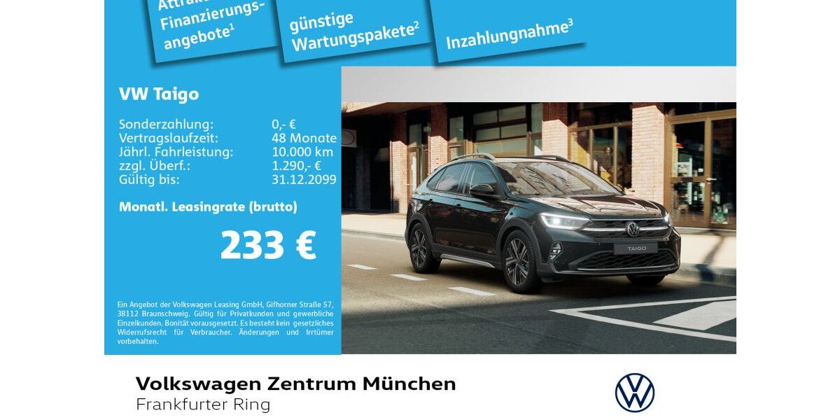 VW Taigo 9.896 km 22.981 &euro; München 80807