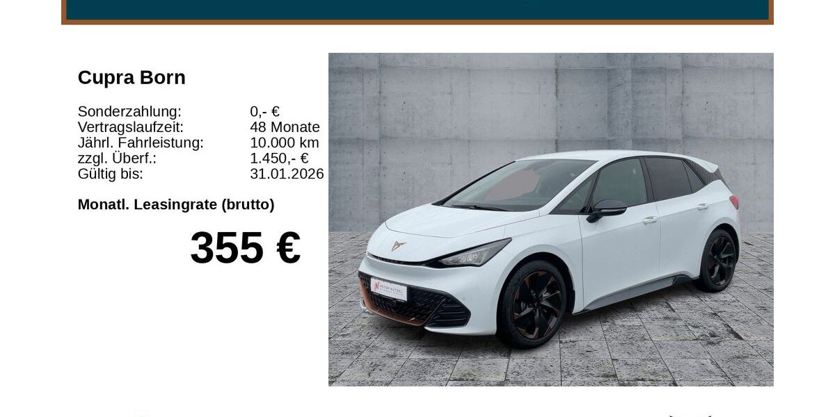 Cupra Born 1.500 km 34.990 &euro; Mitterteich 95666