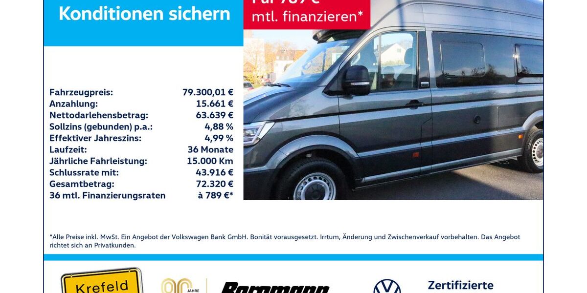VW Crafter 5.250 km 79.300 &euro; Krefeld 47803