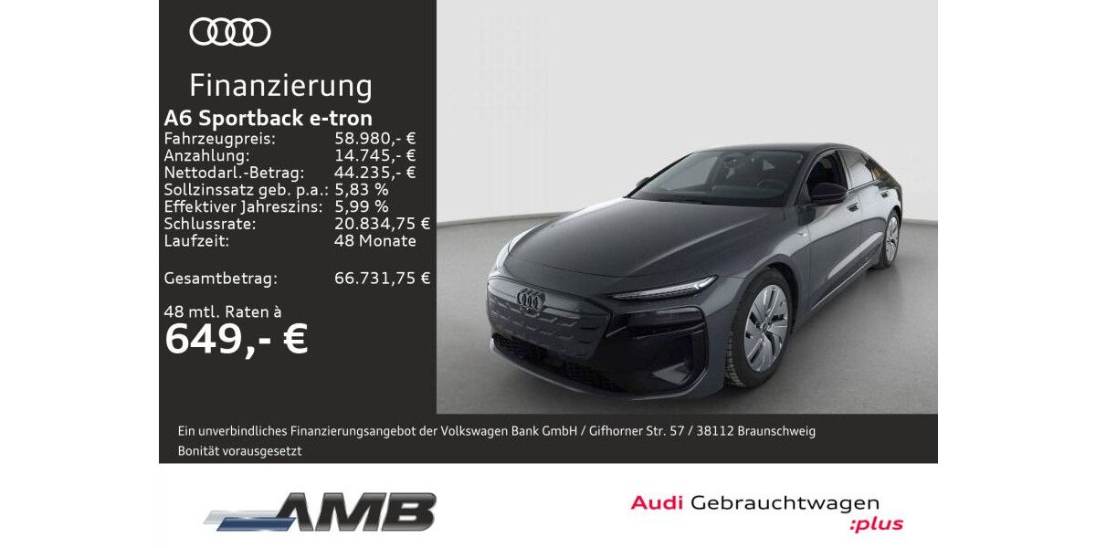 Audi A6 e-tron 7.210 km 58.980 &euro; Borna 04552