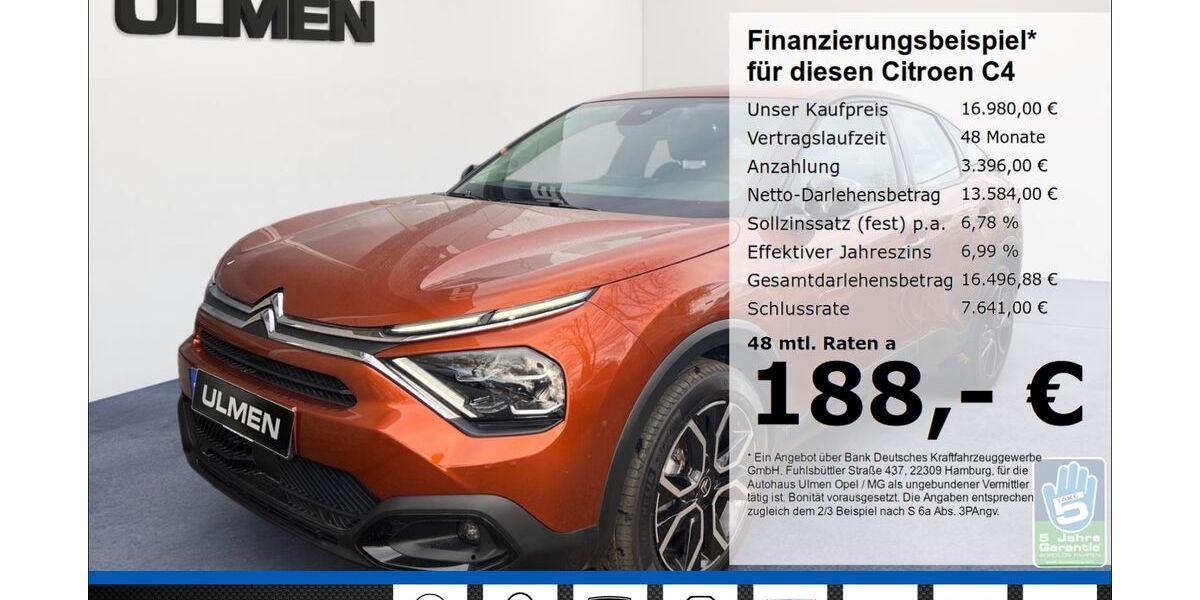 Citroen C4 19.825 km 16.980 &euro; Düsseldorf 40231