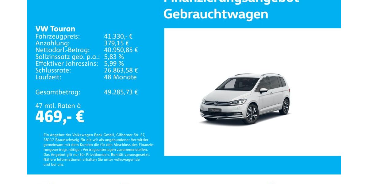 VW Touran 2.012 km 41.330 &euro; Stuttgart-Feuerbach 70469