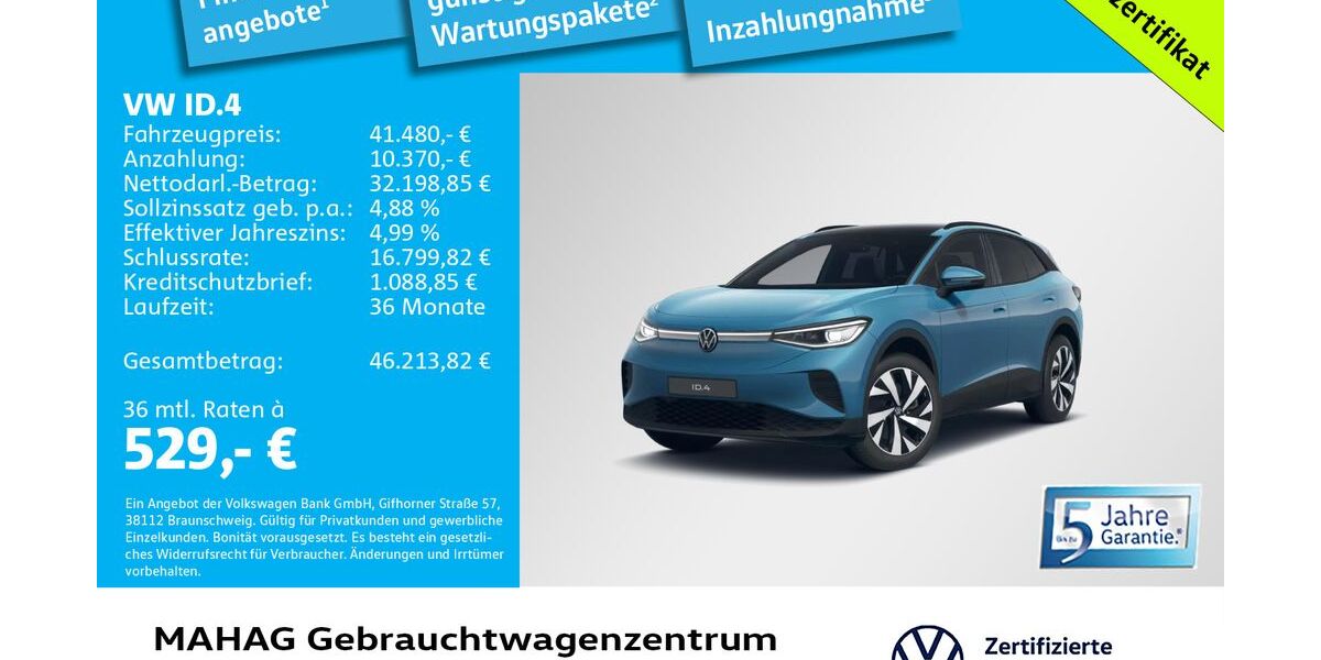 VW ID.4 11.534 km 41.480 &euro; München 80935
