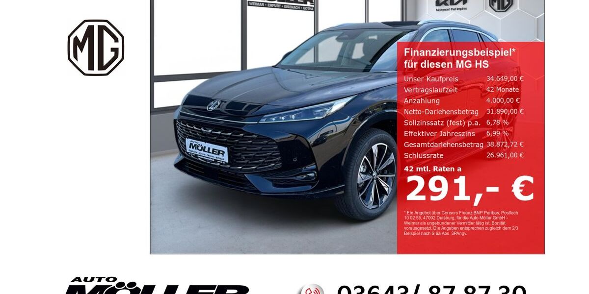 MG HS 1.999 km 34.649 &euro; Weimar 99425