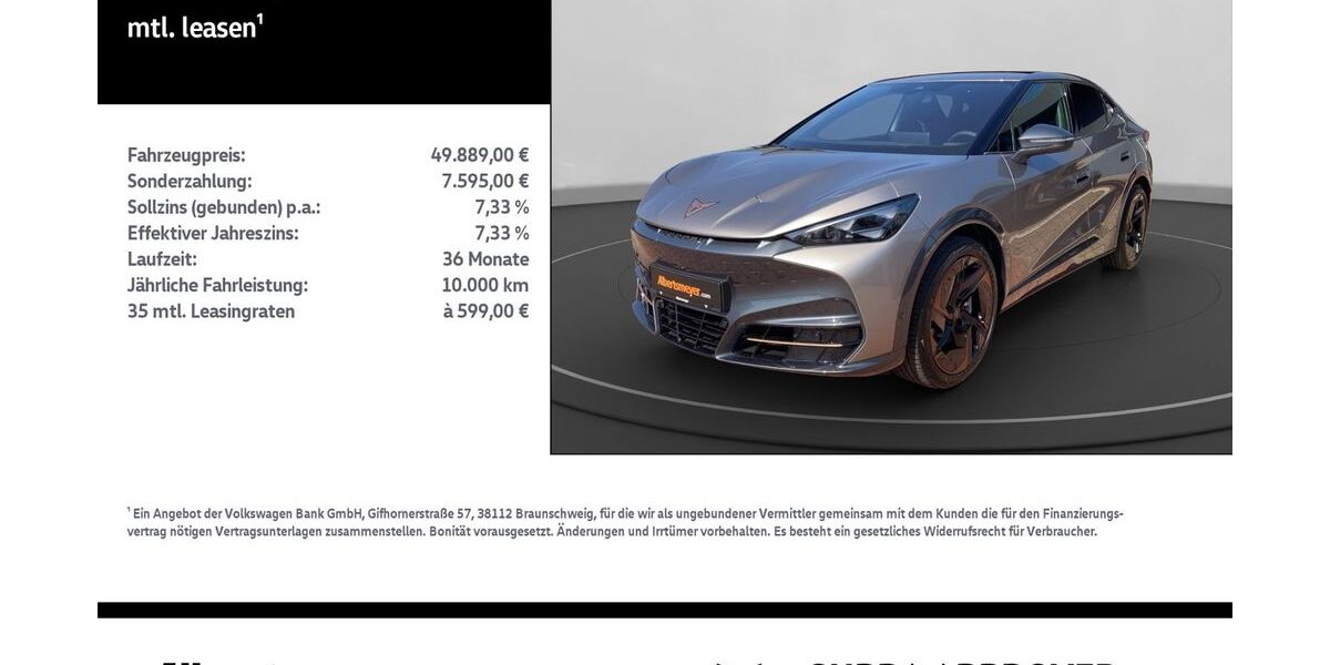 Cupra Tavascan 9.000 km 49.889 &euro; Nordhausen 99734