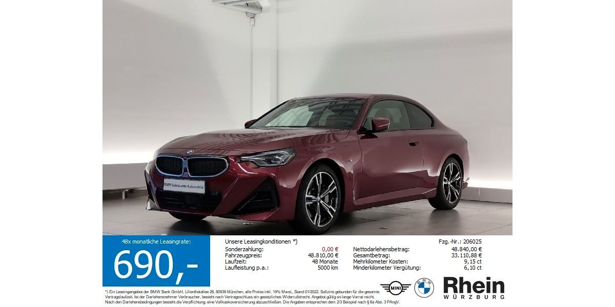 BMW 230 28.581 km 45.660 &euro; Würzburg 97076