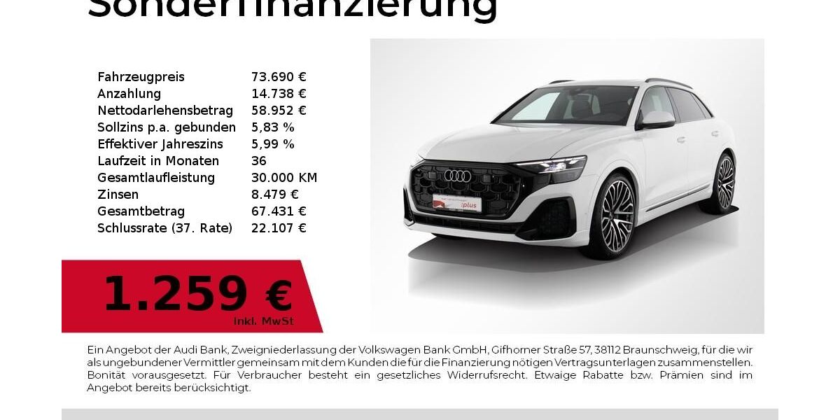 Audi Q8 11.774 km 72.880 &euro; Nürnberg 90441