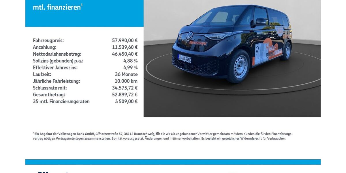 VW ID. Buzz 8.000 km 55.999 &euro; Mühlhausen/Thüringen 99974