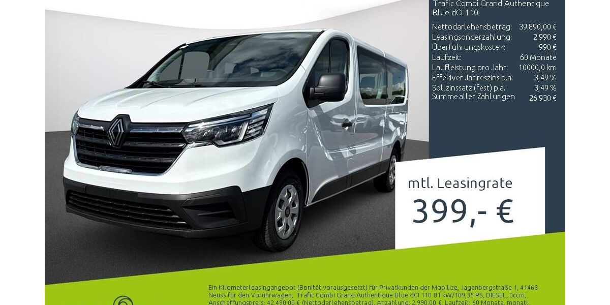 Renault Trafic 1.500 km 39.580 &euro; Münster - Amelsbüren 48163