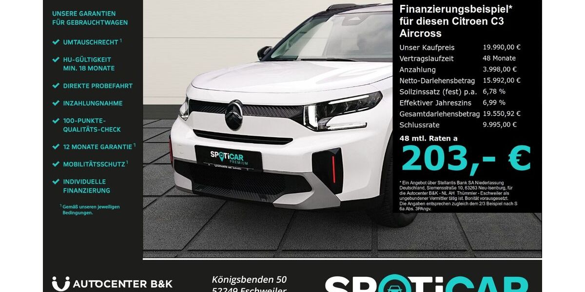 Citroen C3 Aircross 4.999 km 19.990 &euro; Eschweiler 52249