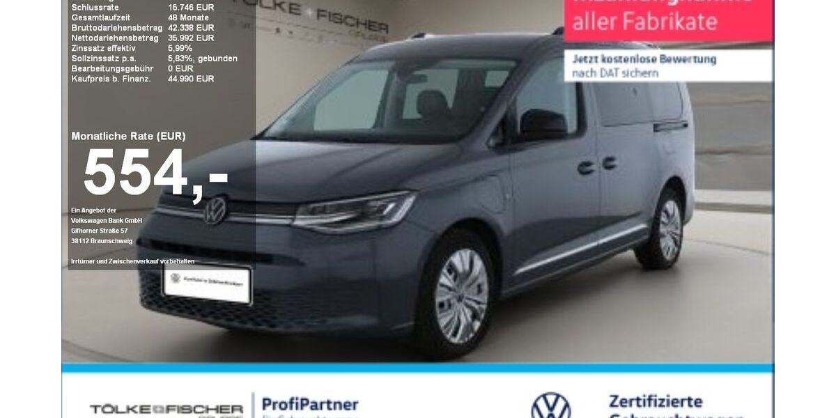 VW Caddy Maxi 15.560 km 44.990 &euro; Krefeld 47805