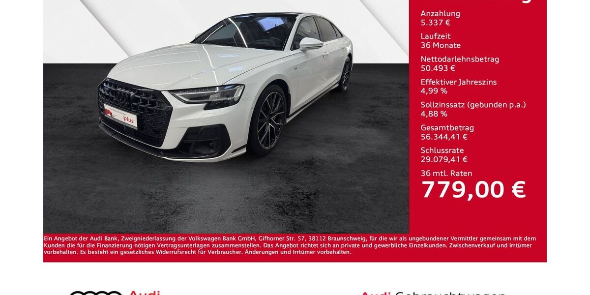Audi A8 77.600 km 53.830 &euro; Giessen 35394