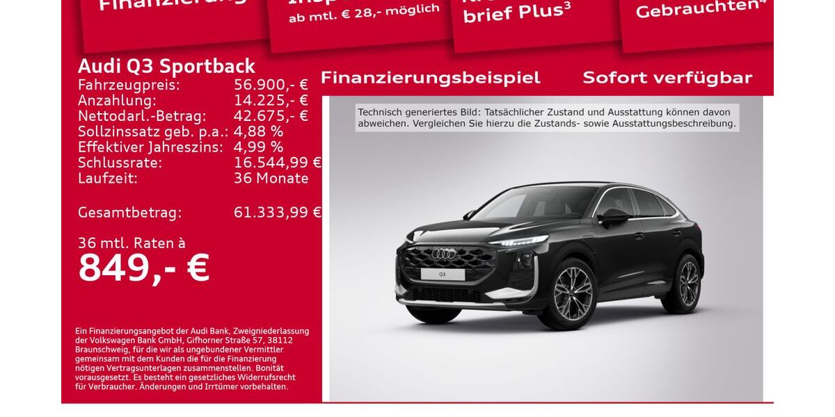 Audi Q3 6.001 km 56.900 &euro; Berlin 12489