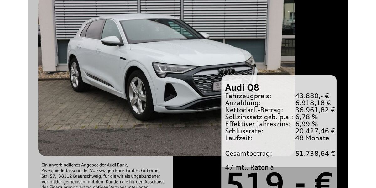 Audi Q8 e-tron 44.527 km 42.945 &euro; Buergstadt 63927