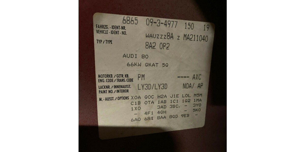 Audi 80 139.682 km 2.700 &euro; Reinberg 