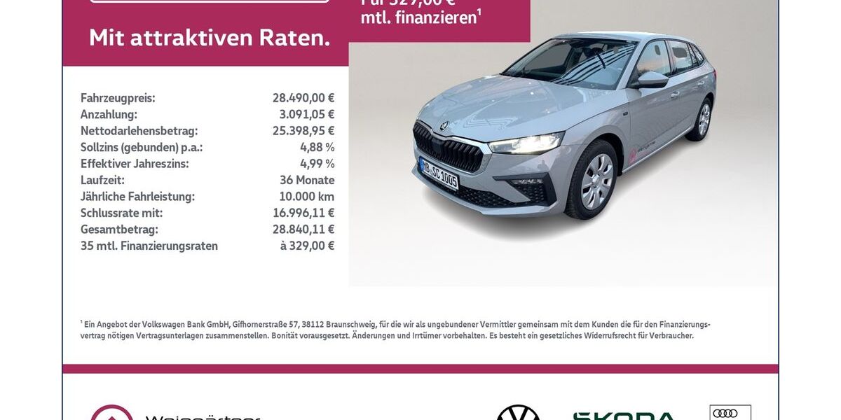 Skoda Scala 4.300 km 28.490 &euro; Miesbach 83714
