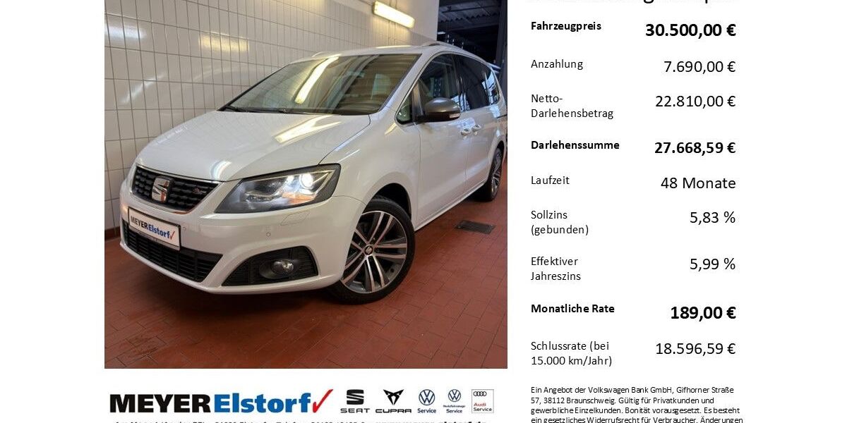 Seat Alhambra 82.600 km 30.500 &euro; Neu Wulmstorf 21629