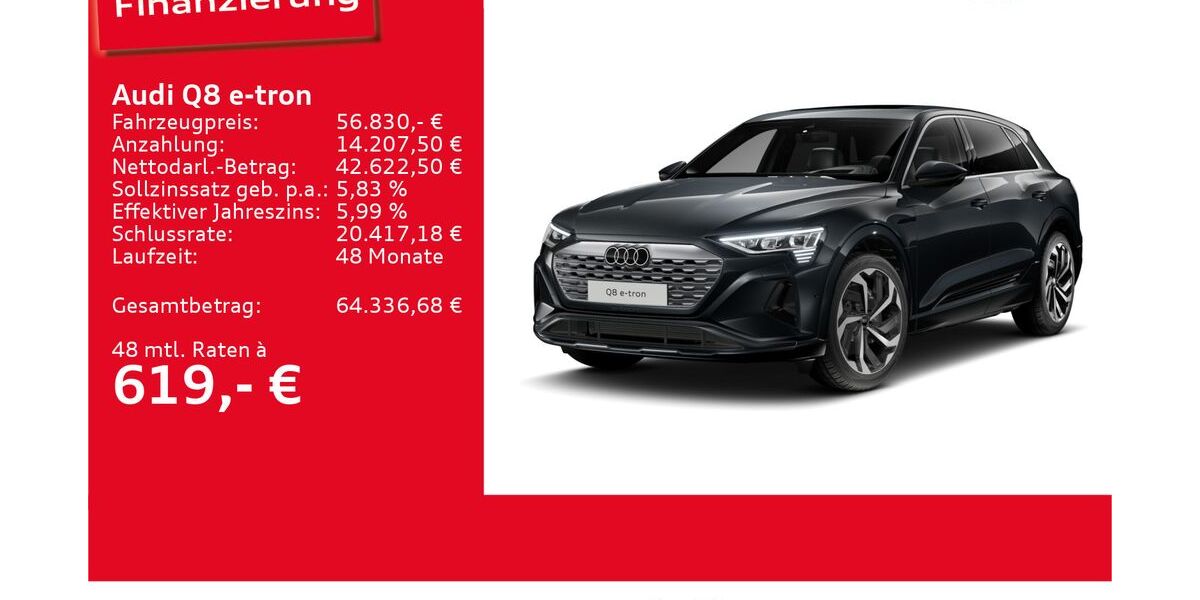 Audi Q8 e-tron 41.180 km 56.830 &euro; Ulm 89073