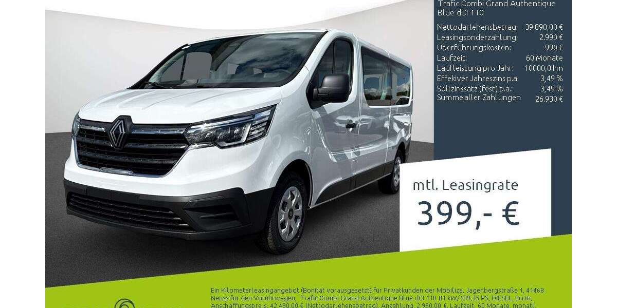Renault Trafic 1.500 km 37.490 &euro; Münster 48163