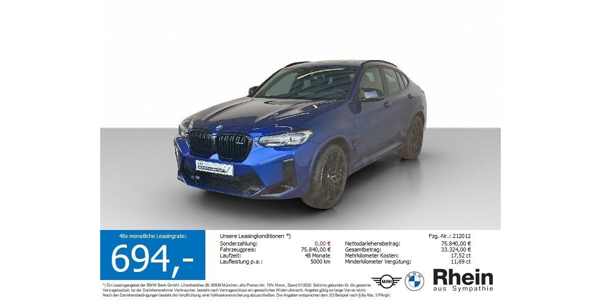 BMW X4 M 9.485 km 74.340 &euro; Heilbronn 74076