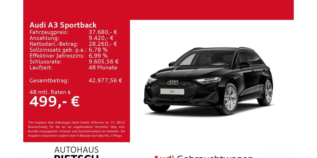 Audi A3 5.489 km 37.680 &euro; Melle 49324