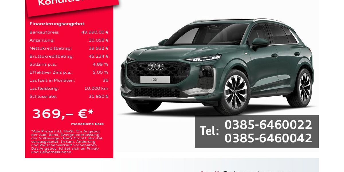 Audi Q3 8.000 km 49.990 &euro; Schwerin 19061