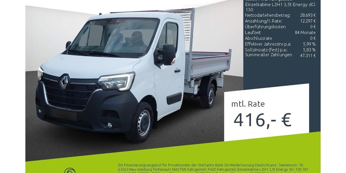 Renault Master 1.500 km 40.990 &euro; Münster - Amelsbüren 48163