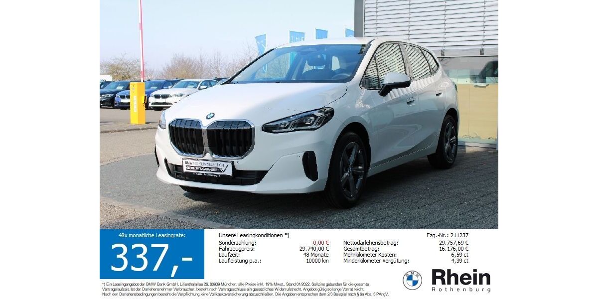 BMW 220 Active Tourer 7.030 km 29.440 &euro; Neusitz/Rothenburg 91616