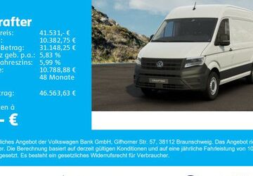 VW Crafter 1.500 km 41.531 &euro; Gersthofen 86368