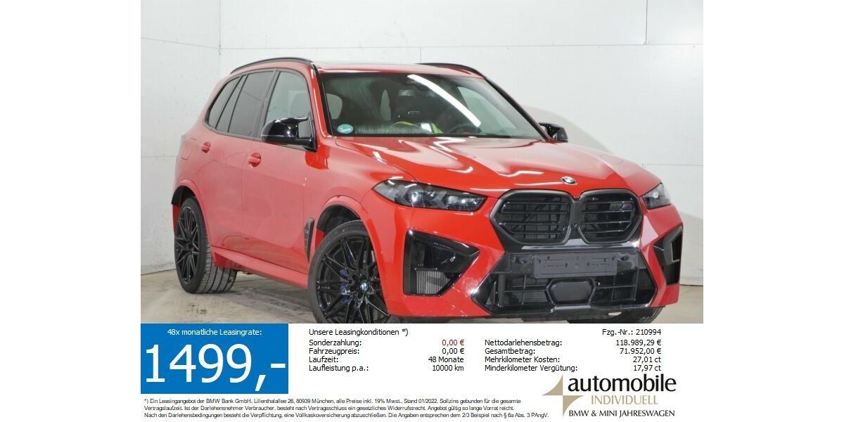 BMW X5 M 13.300 km 117.830 &euro; Paderborn 33100