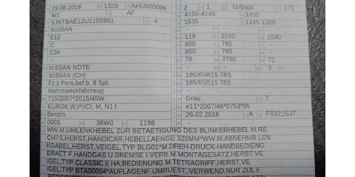 Nissan Note 96.000 km 8.000 &euro; Alt Zachun 