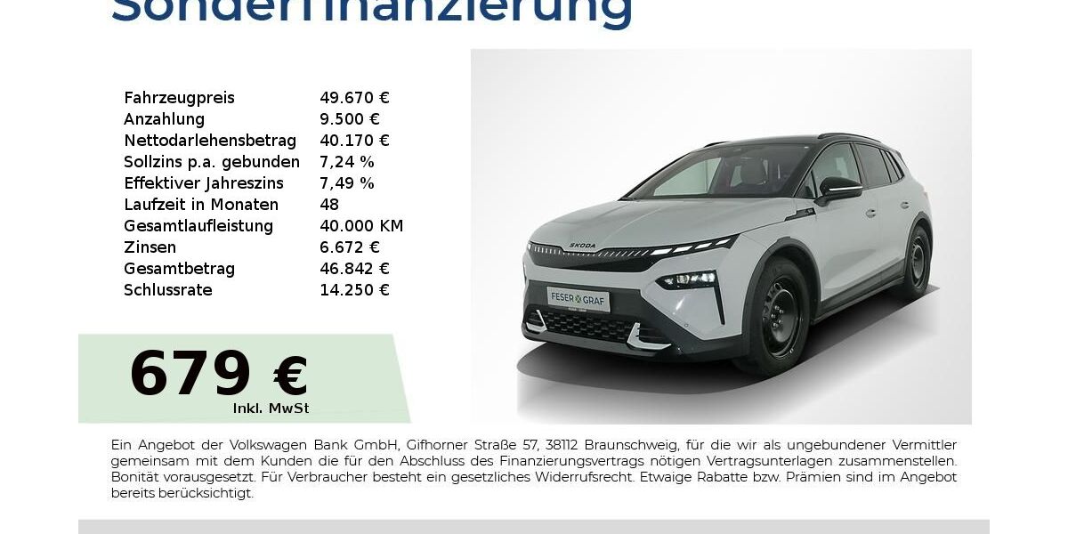 Skoda Elroq 9.900 km 49.670 &euro; Nürnberg 90441