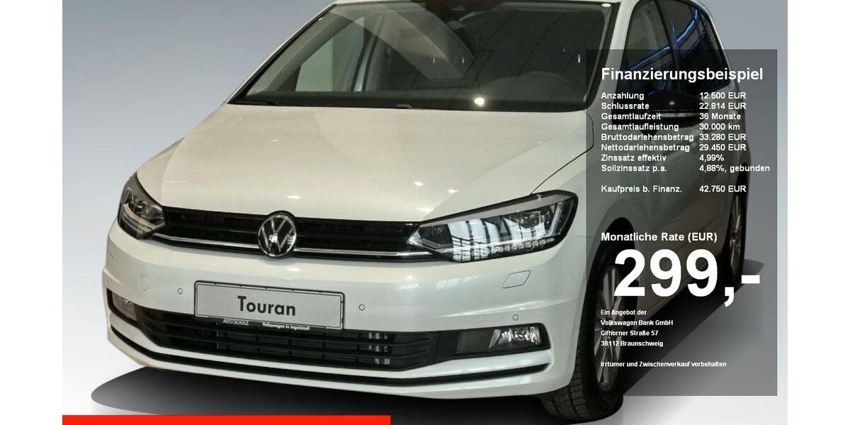 VW Touran 2.000 km 42.450 &euro; Ingolstadt 85053