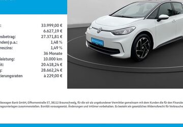 VW ID.3 21.400 km 29.679 &euro; Mühlhausen/Thüringen 99974