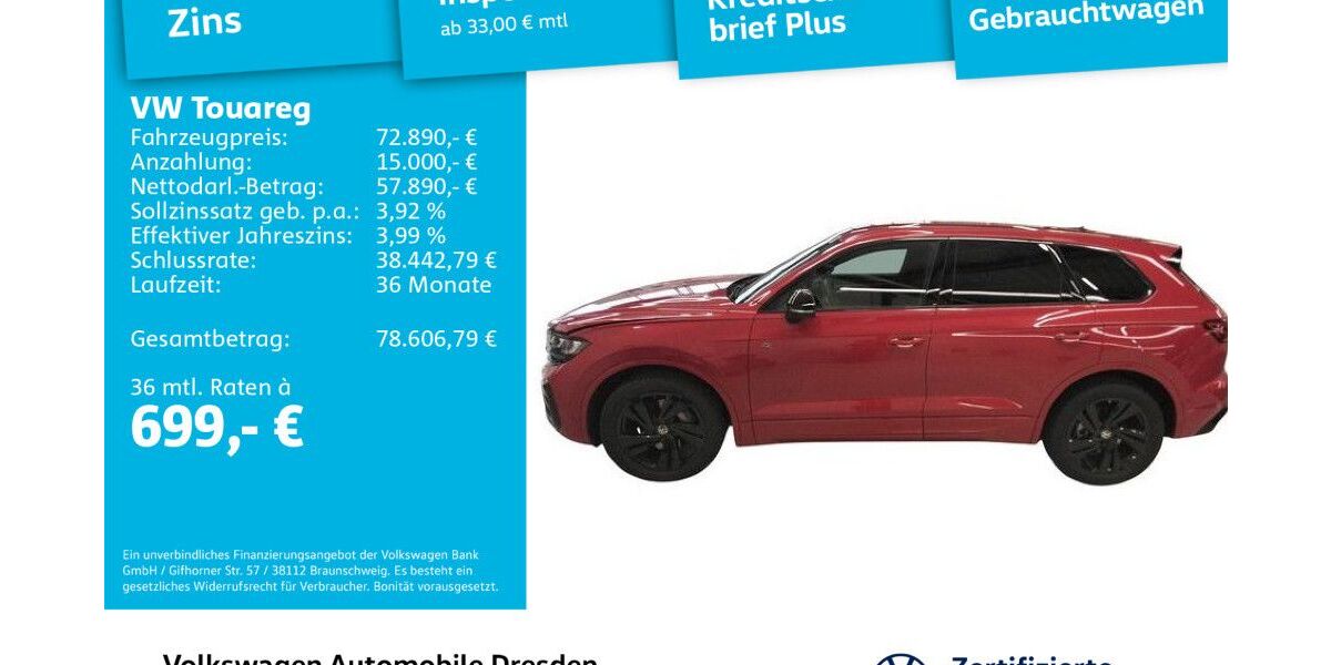 VW Touareg 16.237 km 71.490 &euro; Dresden 01169