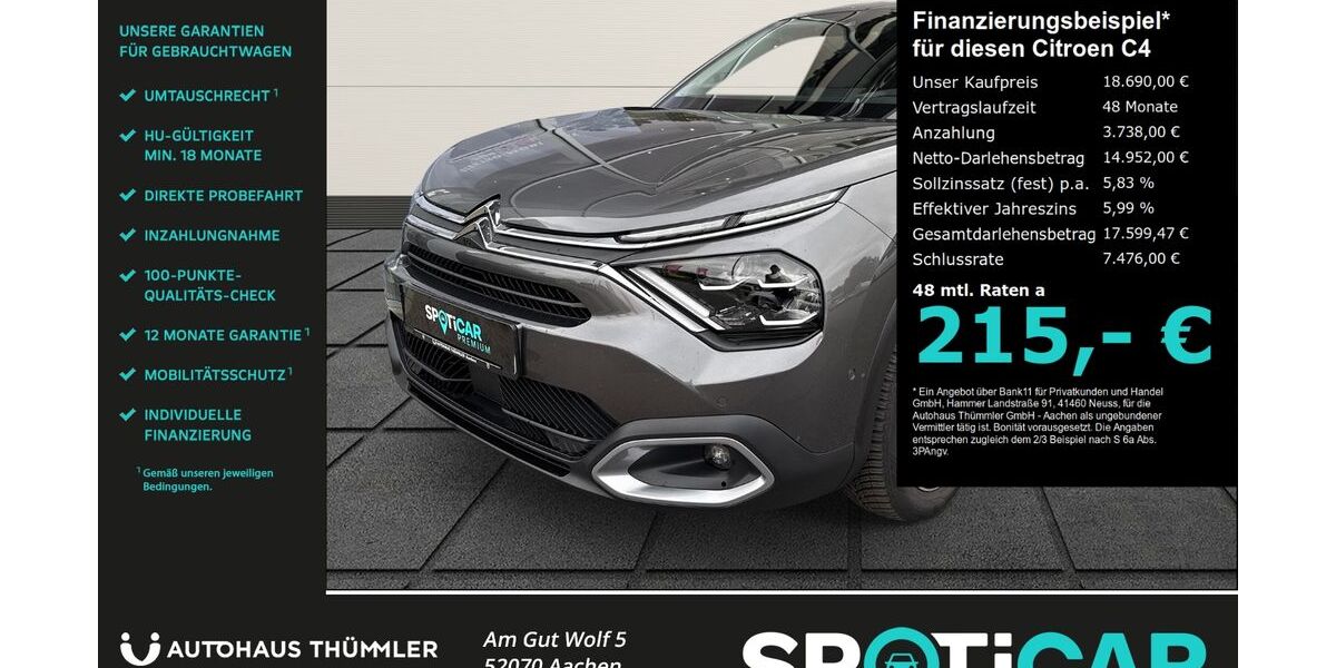 Citroen C4 19.630 km 18.490 &euro; Aachen 52070