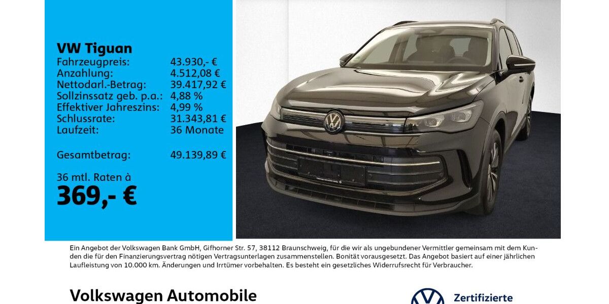 VW Tiguan 7.500 km 43.930 &euro; Leipzig 04178
