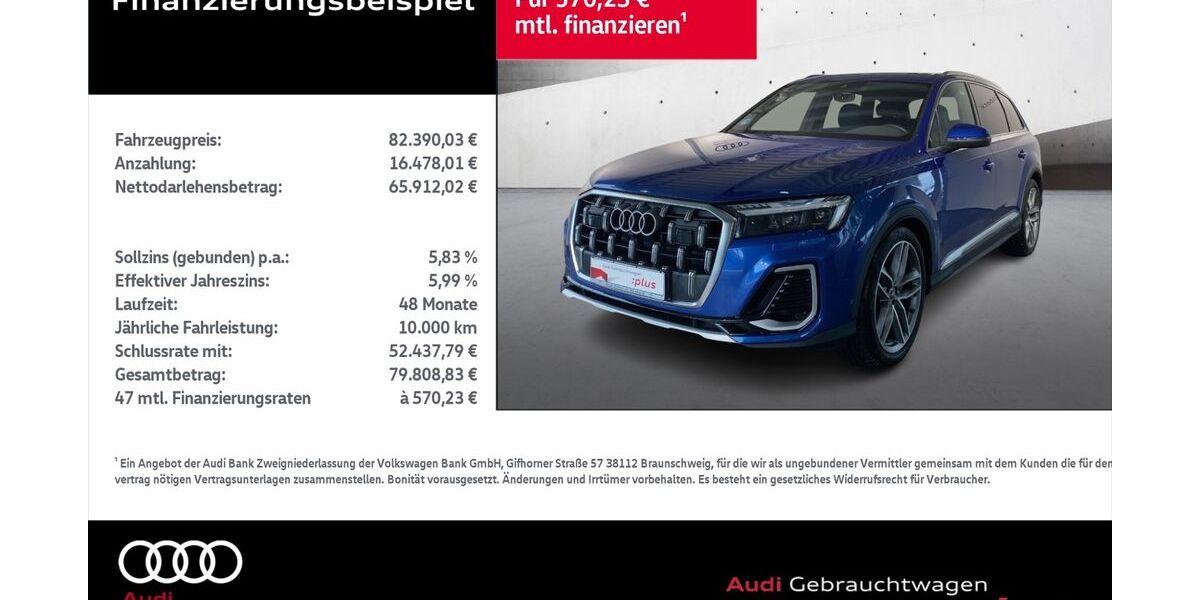 Audi Q7 8.779 km 82.390 &euro; Rostock 18059