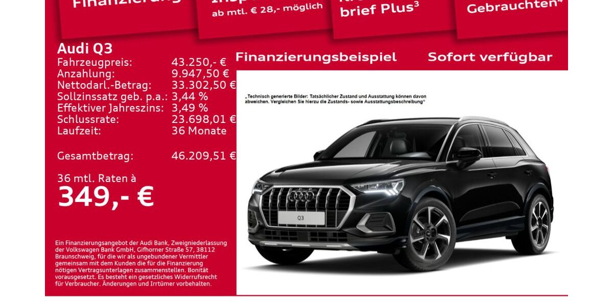 Audi Q3 11.902 km 43.250 &euro; Berlin 10587