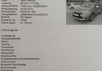 Mitsubishi ASX 65.000 km 13.999 &euro; Lambsheim 67245