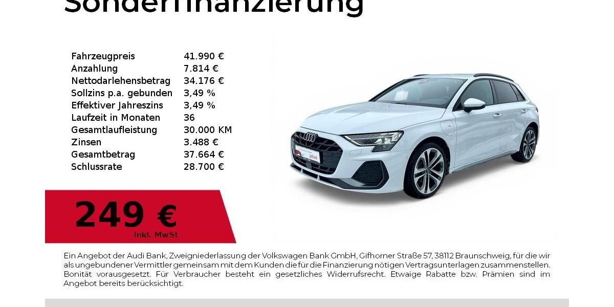 Audi A3 7.677 km 41.990 &euro; Dessau-Roßlau 06844