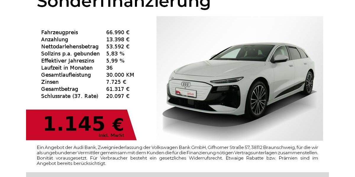 Audi A6 e-tron 7.516 km 64.880 &euro; Nürnberg 90441