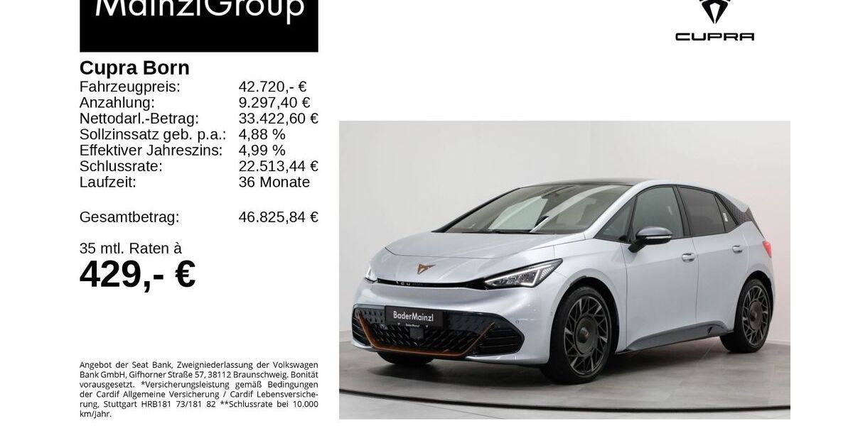 Cupra Born 7.700 km 42.420 &euro; Feldkirchen/Westerham 83620