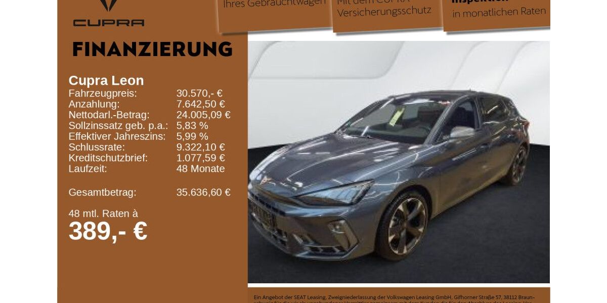 Cupra Leon 6.838 km 30.570 &euro; Neu-Ulm 89231