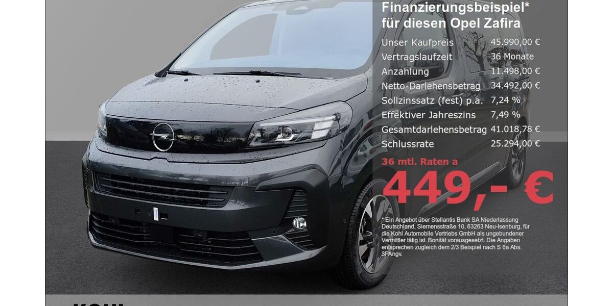 Opel Zafira 2.400 km 45.990 &euro; Aachen 52078