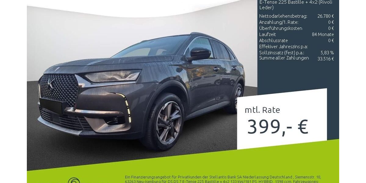 DS Automobiles DS7 (Crossback) 61.002 km 24.879 &euro; Münster - Amelsbüren 48163