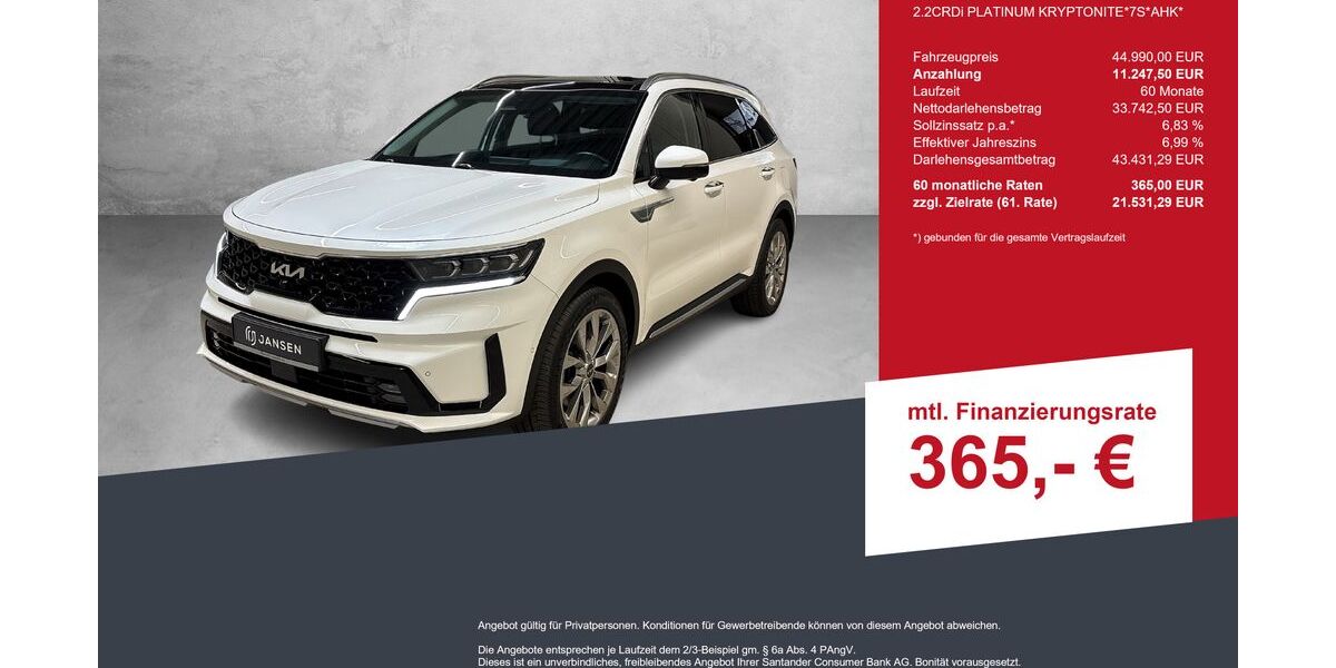 Kia Sorento 41.900 km 44.990 &euro; Lingen-Ems 49809