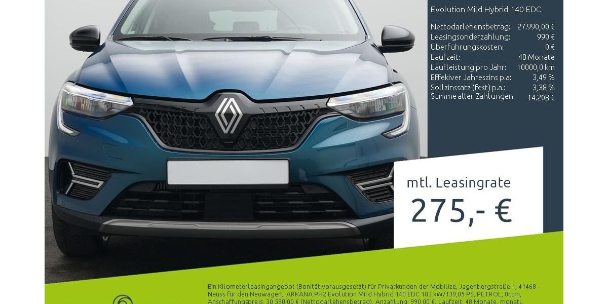 Renault Arkana 1.693 km 26.230 &euro; Münster - Amelsbüren 48163
