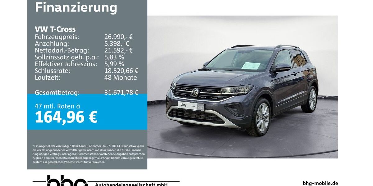 VW T-Cross 7.212 km 26.520 &euro; Freiburg 79115