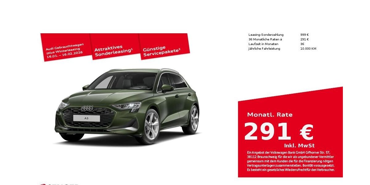 Audi A3 8.016 km 33.380 &euro; Münster 48153